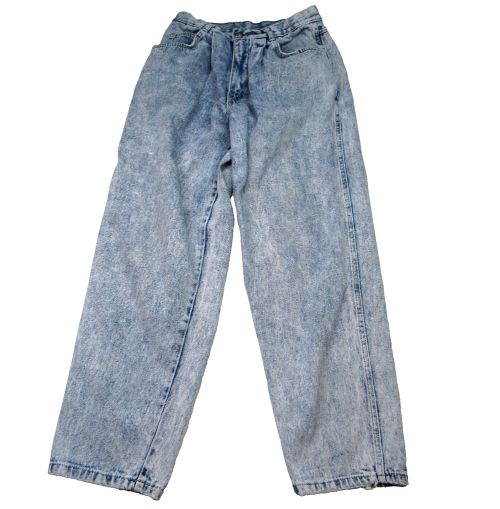 Vintage Indigo Jones Mens Jeans Size 30 x 29 Straight Leg Distressed Light Wash
